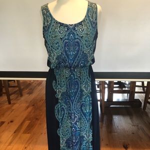 Blue sleeveless maxi dress from Maurice’s M